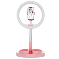 Кільцева LED лампа 29 см з кріпленням для телефону та штативом LAMP JM-01 Світлодіодне кільце на штативі