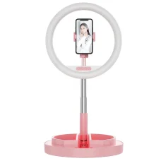 Кільцева LED лампа 29 см з кріпленням для телефону та штативом LAMP JM-01 Світлодіодне кільце на штативі
