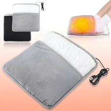 Портативна фланелева грілка для ніг з електричним підігрівом Foot warmer Килимок з USB підігрівом