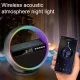 Акумуляторний нічник-Bluetooth колонка з годинником, швидким заряджанням і RGB підсвічуванням G5 Білий