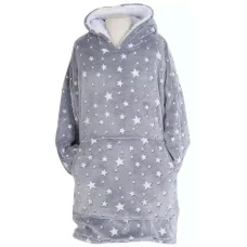 Толстовка, що світиться з рукавами і капюшоном Huggle Hoodie Stars Lumi 80х80см Толстовка зі зірками, що світяться