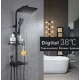 Многофункціональний душовий змішувач для ванної кімнати Shower AA7-12 Чорний Душова система для ванної
