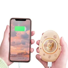 Самозігріваюча грілка для рук з USB-зарядкою Бежева AA21-1 Грелка кишенькова електрична портативна