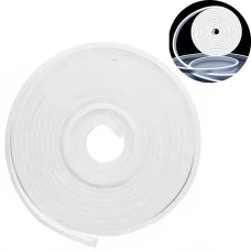 Світлодіодна силіконова стрічка з блоком живлення LED Neon White 12V-220V 5м Стрічка з холодним білим світінням