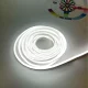 Світлодіодна силіконова стрічка з блоком живлення LED Neon White 12V-220V 5м Стрічка з холодним білим світінням
