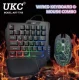 Ігрова механічна міні-клавіатура на 35 клавіш з мишкою та RGB підсвічуванням UKC GAMING 7768 Ігровий набір 2в1