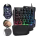 Ігрова механічна міні-клавіатура на 35 клавіш з мишкою та RGB підсвічуванням UKC GAMING 7768 Ігровий набір 2в1