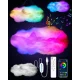 Світлодіодна 3D LED лампа у вигляді хмари з керуванням від телефону-пульта та RGB підсвічуванням Cloud Light OBL-211