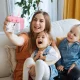 Дитячий фотоапарат з функцією моментального друку фото Ріжки C11 Дитячий фотопринтер