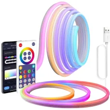 Світлодіодна неонова USB стрічка з керуванням від телефону SFK-11 Bluetooth Гнучка світлодіодна стрічка RGB 5м