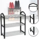 Підлогова пряма полиця-стелаж 3-рівнева для взуття Shoe Rack 45х19х42 см