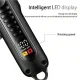 Акумуляторна машинка для стрижки волосся з дисплеєм Geemy GM-8040 Black Машинка для стрижки з 4 насадками