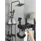 Многофункціональний душовий змішувач для ванної кімнати Shower AA6-6 Чорний Душова система для ванної