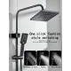 Многофункціональний душовий змішувач для ванної кімнати Shower AA6-6 Чорний Душова система для ванної