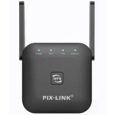 Універсальний роутер-підсилювач сигналу Wi-Fi ретранслятор з 2 антена PIX-LINK LV-WR53Q Чорний 2.4 ГГц