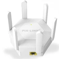 Універсальний роутер-підсилювач сигналу Wi-Fi ретранслятор з 6 антенами PIX-LINK LV-WR56T Білий 2.4 ГГц