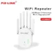 Універсальний роутер-підсилювач сигналу Wi-Fi ретранслятор з 6 антенами PIX-LINK LV-WR60T Білий 2.4 ГГц
