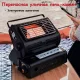 Настільний похідний газовий обігрівач на 1300 W Чорна Газова плитка-піч 2 в 1 на одну конфорку 1.3 кВт