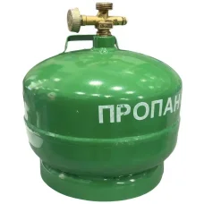 Туристичний газовий балон з ручкою та конфоркою без пальника об'ємом 5 літрів Зелений 2200 Вт 145 г/год