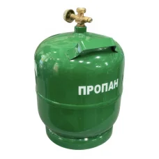 Туристичний газовий балон з ручкою та конфоркою без пальника об'ємом 8 літрів Зелений 2200 Вт 145 г/год