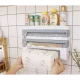 Універсальний настінний кухонний тримач для паперових рушників, фольги та плівки AND833 Біло-Сірий