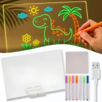 Світлодіодна дошка для нотаток з USB-живленням та маркерами 20х30см