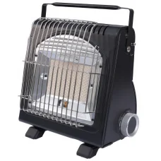 Настільний похідний газовий обігрівач на 1700 W Чорна Газова плитка-піч 2 в 1 на одну конфорку 1.7 кВт