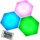 Модульна настінна світлодіодна лампа RGB 3 шт. з живленням батарейок та пультом керування LY-738