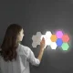 Модульна настінна світлодіодна лампа RGB 3 шт. з живленням батарейок та пультом керування LY-738