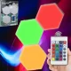 Модульна настінна світлодіодна лампа RGB 3 шт. з живленням батарейок та пультом керування LY-738