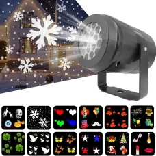 Вуличний різдвяний світлодіодний проектор LED Projection Lamp HA-98 Різдвяний проектор 16 візерунків