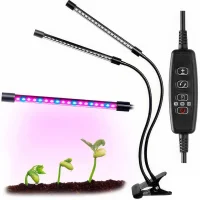 Світлодіодна фітолампа подвійна для рослин LAMP MA MARK USB Повний спектр з таймером та регулюванням яскравості