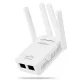 Універсальний роутер-підсилювач сигналу Wi-Fi ретранслятор із 4 антенами PIX-LINK 9Q Білий 2.4 ГГц
