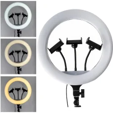 Кільцева LED лампа 36см з 3 кріпленнями для телефону CXB 360 Світлодіодна лампа 3 режимами підсвічування