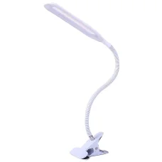 Настільна LED лампа на прищіпці з живленням від USB HA-106 Біла 24 LED Гнучка світлодіодна лампа