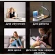 Настільна LED лампа на прищіпці з живленням від USB HA-106 Біла 24 LED Гнучка світлодіодна лампа