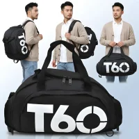 Спортивна сумка рюкзак трансформер чоловіча та жіноча Т60 чорний