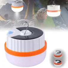 Ліхтар-лампа на акумуляторі з сонячною панеллю та гачком Solar micro USB Кемпінгова лампа