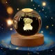 3D нічник з кришталевою кулею на дерев'яному каркасі Smile Day 8х6 см