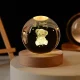 3D нічник з кришталевою кулею на дерев'яному каркасі Smile Day 8х6 см