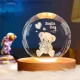 3D нічник з кришталевою кулею на дерев'яному каркасі Smile Day 8х6 см