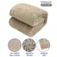 Плюшеве покривало-плед Вафля з густим ворсом розміром 200x230 см Blanket однотонне Бежевий