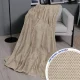 Плюшеве покривало-плед Вафля з густим ворсом розміром 200x230 см Blanket однотонне Бежевий