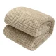 Плюшеве покривало-плед Вафля з густим ворсом розміром 200x230 см Blanket однотонне Бежевий