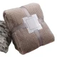 Плюшеве покривало-плед Вафля з густим ворсом розміром 200x230 см Blanket однотонне Бежевий