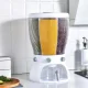 Диспенсер, що обертається, 10 л з кришкою для круп на 4 секції LY-772 Білий