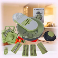 Овочерізка 9в1 кругла зі змінними насадками та контейнером Vegetable cutting Слайсер для нарізки з тримачем
