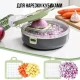 Овочерізка 9в1 кругла зі змінними насадками та контейнером Vegetable cutting Слайсер для нарізки з тримачем