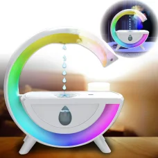 Антигравітаційний зволожувач повітря з RGB нічником на 350 мл USB Білий