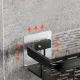Металева настінна полиця для ванної 31.5x13.5x5 см STORAGE RACK AND1096